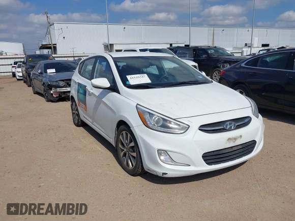 2015 Hyundai Accent Sport with VIN KMHCU5AE5FU201477, listed as a IAAI auction lot 41529347 with 189,774 mi miles. Bid and sale history available at carsss.com. Image 1.