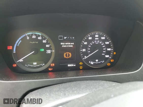2017 Hyundai Sonata Hybrid Limited with VIN KMHE34L1XHA057588, listed as a Copart auction lot 62630693 with 95,634 mi miles. Bid and sale history available at carsss.com. Image 9.