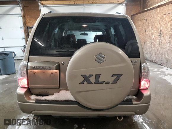 2005 Suzuki XL7 LX with VIN JS3TX92V054105984, listed as a Copart auction lot 89070865 with 135,453 mi miles and Salvage title. Bid and sale history available at DreamBid. Image 6.