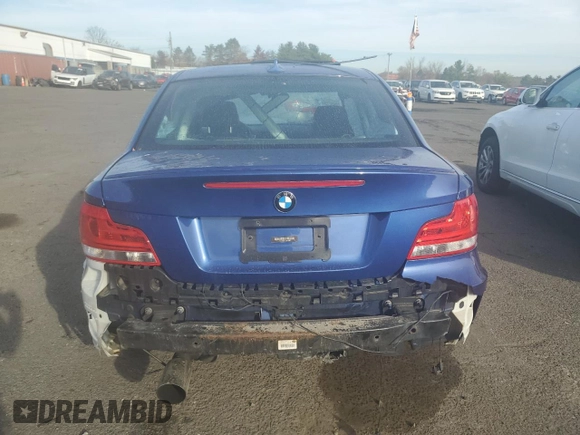 2012 BMW 1 Series 135i with VIN WBAUC9C51CVM12257, listed as a Copart auction lot 78604644 with Not provided miles and Salvage title. Bid and sale history available at DreamBid. Image 6.