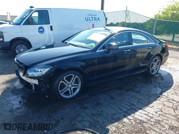 2015 Mercedes-Benz CLS 400 with VIN WDDLJ6HB3FA153077, listed as a IAAI auction lot 42537583 with 56,404 mi miles and . Bid and sale history available at DreamBid. Image 18.