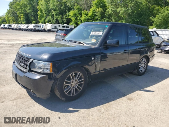 2011 Land Rover Range Rover HSE with VIN SALME1D43BA358396, listed as a Copart auction lot 57462145 with 161,192 mi miles and Salvage title. Bid and sale history available at DreamBid. Image 1.