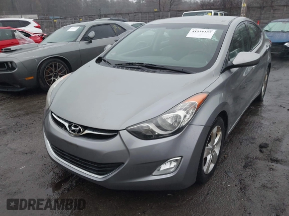 2012 Hyundai Elantra Limited with VIN KMHDH4AE0CU198325, listed as a IAAI auction lot 41938155 with 163,586 mi miles. Bid and sale history available at carsss.com. Image 6.