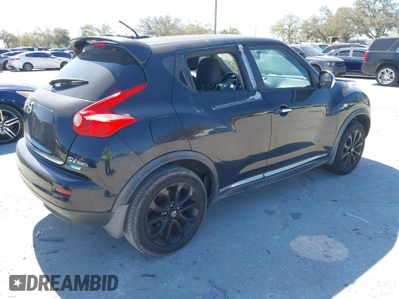 2013 Nissan Juke SV with VIN JN8AF5MV2DT211294, listed as a IAAI auction lot 41681782 with 154,566 mi miles. Bid and sale history available at carsss.com. Image 4.