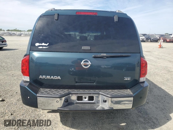 2007 Nissan Armada SE z VIN 5N1AA08A17N716168, wystawiony jako Copart lot #51837205 z przebiegiem 146 962 mil mil oraz Czysty tytuł • Clean title. Historia ofert i sprzedaży dostępna na DreamBid. Obrazek 7.