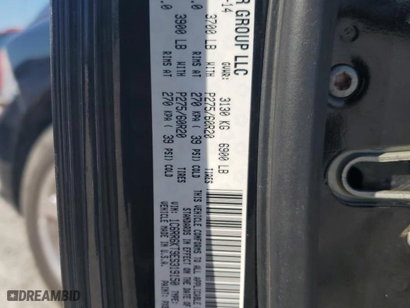2014 Ram 1500 Tradesman with VIN 1C6RR6KT9ES319150, listed as a Copart auction lot 82343874 with 235,316 mi miles and Salvage Title. Bid and sale history available at carsss.com. Image 12.