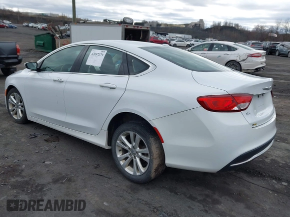 2015 Chrysler 200 Limited with VIN 1C3CCCAB6FN708209, listed as a IAAI auction lot 42057279 with 100,866 mi miles. Bid and sale history available at carsss.com. Image 3.