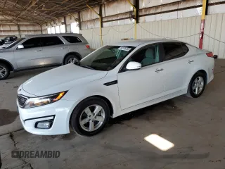 2015 Kia Optima LX with VIN KNAGM4A72F5664038, listed as a Copart auction lot 63708725 with 115,319 mi miles and Salvage title. Bid and sale history available at DreamBid. Image 1.