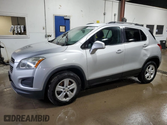 2015 Chevrolet Trax LT with VIN 3GNCJRSB1FL168214, listed as a Copart auction lot 54868005 with 123,467 mi miles and Clean Title. Bid and sale history available at carsss.com. Image 1.