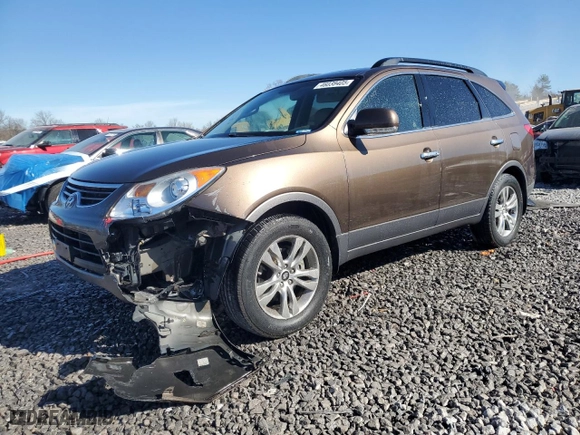 2012 Hyundai Veracruz Limited with VIN KM8NU4CC3CU193437, listed as a Copart auction lot 46038405 with 76,651 mi miles and Salvage Title. Bid and sale history available at carsss.com. Image 1.