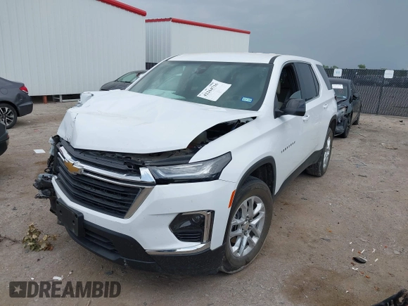 2024 Chevrolet Traverse LS with VIN 1GNESTKW4RJ139968, listed as a IAAI auction lot 42264716 with 30,131 mi miles and . Bid and sale history available at DreamBid. Image 2.