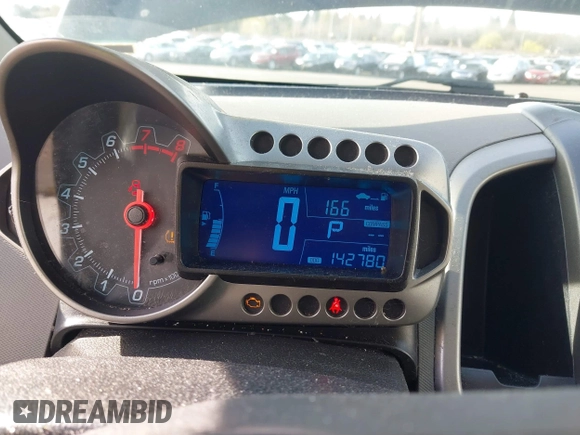 2016 Chevrolet Sonic LT with VIN 1G1JC6SG8G4156954, listed as a IAAI auction lot 41896955 with 142,780 mi miles. Bid and sale history available at carsss.com. Image 7.