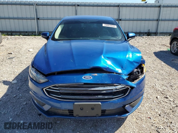2017 Ford Fusion SE with VIN 3FA6P0H75HR158732, listed as a Copart auction lot 70802654 with 103,662 mi miles and Salvage Title. Bid and sale history available at carsss.com. Image 5.