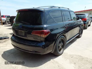 2012 Infiniti QX56 7-passenger with VIN JN8AZ2NFXC9519144, listed as a IAAI auction lot 42061647 with 1 mi miles. Bid and sale history available at carsss.com. Image 4.