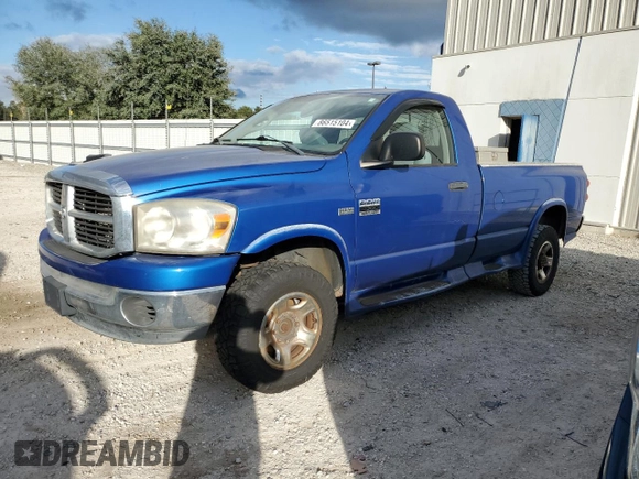 2007 Dodge Ram 2500 ST with VIN 3D7KS26D57G769369, listed as a Copart auction lot 86515104 with 183,619 mi miles and Clean Title. Bid and sale history available at carsss.com. Image 1.