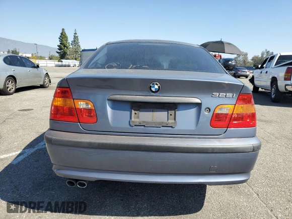2004 BMW 3 Series 325i with VIN WBAAZ33404KP83614, listed as a Copart auction lot 46553355 with 146,198 mi miles and Salvage Title. Bid and sale history available at carsss.com. Image 6.