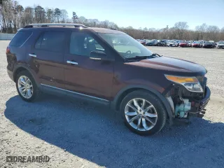 2012 Ford Explorer XLT with VIN 1FMHK7D87CGA34725, listed as a Copart auction lot 49584225 with 124,570 mi miles and Salvage Title. Bid and sale history available at carsss.com. Image 4.