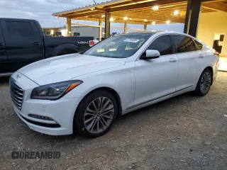 2017 Genesis G80 3.8L with VIN KMHGN4JE0HU171834, listed as a Copart auction lot 47764005 with 86,389 mi miles and Salvage Title. Bid and sale history available at carsss.com. Image 1.
