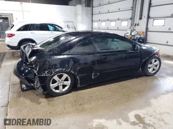 2006 Honda Civic Cpe EX with VIN 2HGFG12866H574929, listed as a Copart auction lot 53510655 with 187,006 mi miles and Salvage Title. Bid and sale history available at carsss.com. Image 3.