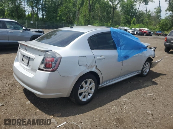 2012 Nissan Sentra SR with VIN 3N1AB6AP3CL616377, listed as a Copart auction lot 62715705 with 100,479 mi miles and Salvage title. Bid and sale history available at DreamBid. Image 3.