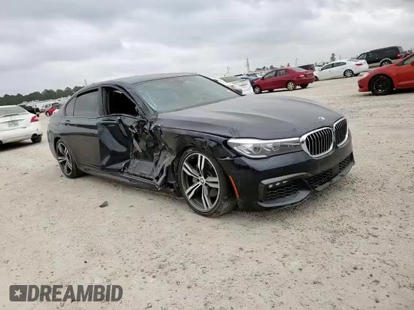 2017 BMW 7 Series 740i with VIN WBA7E2C37HG740680, listed as a Copart auction lot 45072763 with 76,828 mi miles. Bid and sale history available at carsss.com. Image 11.