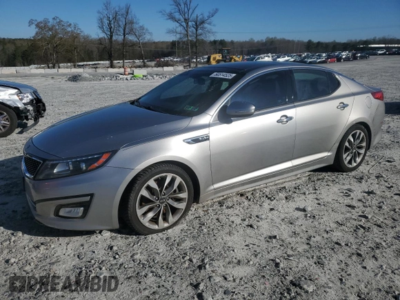2015 Kia Optima SX Turbo with VIN 5XXGR4A66FG359679, listed as a Copart auction lot 50514525 with 108,355 mi miles and Clean Title. Bid and sale history available at carsss.com. Image 1.