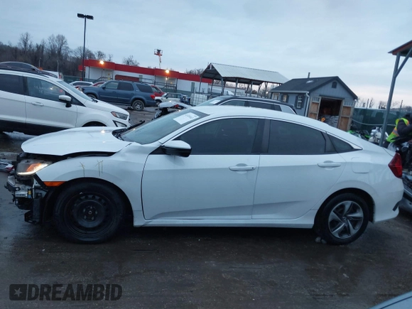 2020 Honda Civic Sedan LX with VIN 19XFC2F60LE010385, listed as a IAAI auction lot 41349163 with 71,030 mi miles. Bid and sale history available at carsss.com. Image 15.