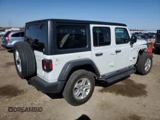 2023 Jeep Wrangler Sport S with VIN 1C4HJXDNXPW596370, listed as a Copart auction lot 48367785 with 37,325 mi miles and Salvage Title. Bid and sale history available at DreamBid. Image 3.