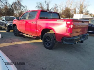 2021 Chevrolet Silverado 1500 LT Trail Boss with VIN 1GCPYFEL7MZ289974, listed as a IAAI auction lot 41415786 with 58,077 mi miles and . Bid and sale history available at DreamBid. Image 3.