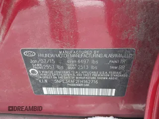 2015 Hyundai Sonata Limited with VIN 5NPE34AF2FH162716, listed as a IAAI auction lot 41622188 with 108,335 mi miles and . Bid and sale history available at carsss.com. Image 9.