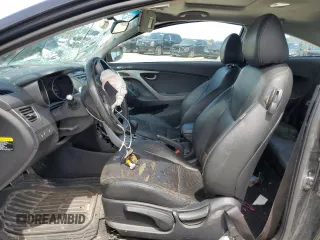 2013 Hyundai Elantra Coupe GS PZEV with VIN KMHDH6AE6DU014924, listed as a Copart auction lot 63874694 with 0 mi miles and Salvage Title. Bid and sale history available at carsss.com. Image 7.