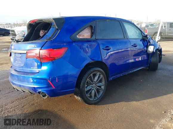 2019 Acura MDX w/Technology/A-Spec Pkg with VIN 5J8YD4H06KL028312, listed as a IAAI auction lot 41762000 with 1 mi miles. Bid and sale history available at carsss.com. Image 4.