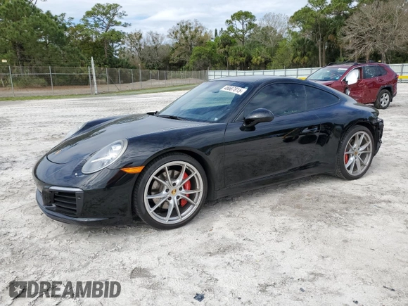 2017 Porsche 911 Carrera S with VIN WP0AB2A94HS123761, listed as a Copart auction lot 46687815 with 41,828 mi miles and Salvage Title. Bid and sale history available at DreamBid. Image 1.