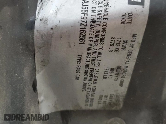 2007 Saturn ION ION 2 z VIN 1G8AJ55F97Z162561, wystawiony jako Copart lot #48422765 z przebiegiem 136 262 mil mil oraz Szkoda całkowita • Salvage title. Historia ofert i sprzedaży dostępna na DreamBid. Obrazek 12.