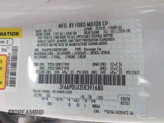 2014 Ford Fusion SE Hybrid z VIN 3FA6P0LU3ER391680, wystawiony jako IAAI lot #42643934 z przebiegiem 102 578 mil mil oraz . Historia ofert i sprzedaży dostępna na DreamBid. Obrazek 9.