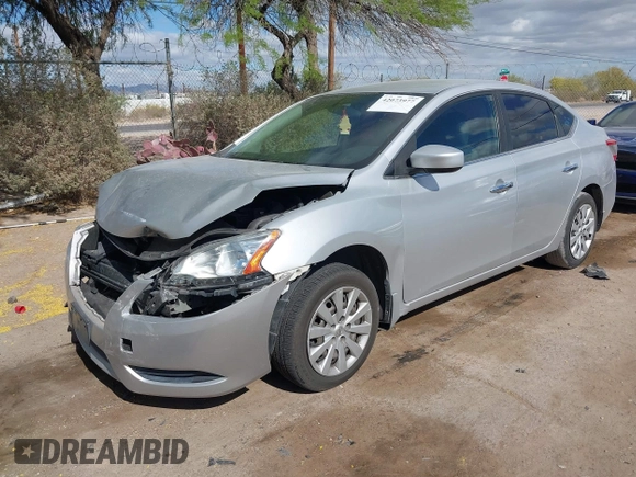 2015 Nissan Sentra SV with VIN 3N1AB7AP0FL668396, listed as a IAAI auction lot 42073977 with 159,280 mi miles. Bid and sale history available at carsss.com. Image 2.