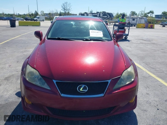 2007 Lexus IS 250 with VIN JTHBK262675042319, listed as a IAAI auction lot 42033877 with 237,283 mi miles and . Bid and sale history available at DreamBid. Image 6.