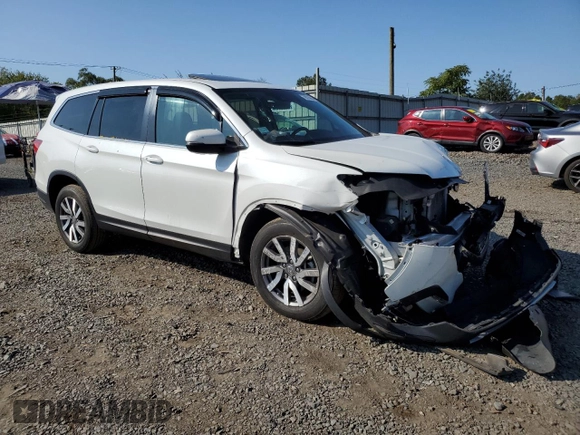 2021 Honda Pilot EX-L with VIN 5FNYF6H58MB037955, listed as a Copart auction lot 70078604 with 30,129 mi miles and Salvage Title. Bid and sale history available at DreamBid. Image 4.