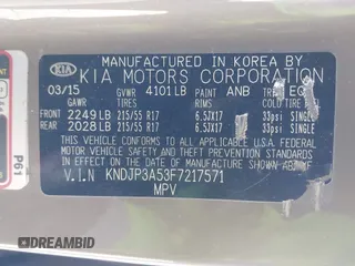 2015 Kia Soul + with VIN KNDJP3A53F7217571, listed as a IAAI auction lot 41690562 with 44,655 mi miles and . Bid and sale history available at DreamBid. Image 9.
