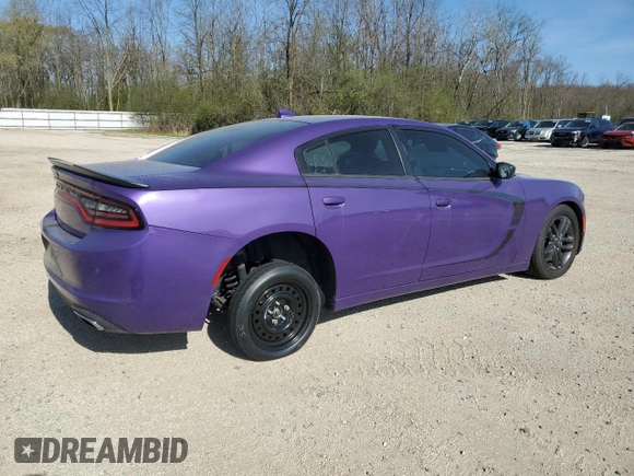2019 Dodge Charger SXT with VIN 2C3CDXJG5KH520588, listed as a Copart auction lot 54910605 with 58,430 mi miles and Salvage Title. Bid and sale history available at DreamBid. Image 3.