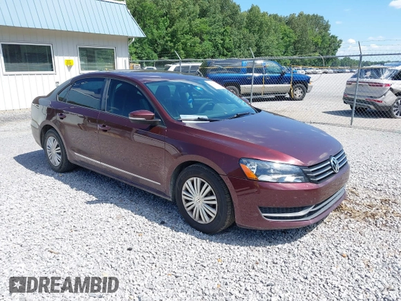 2014 Volkswagen Passat S with VIN 1VWAP7A3XEC004979, listed as a IAAI auction lot 42623479 with 195,850 mi miles and . Bid and sale history available at DreamBid. Image 1.