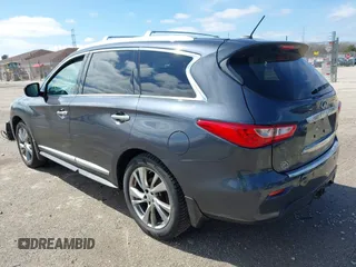 2013 Infiniti JX35 with VIN 5N1AL0MM5DC341869, listed as a IAAI auction lot 41921935 with 126,897 mi miles and . Bid and sale history available at DreamBid. Image 3.