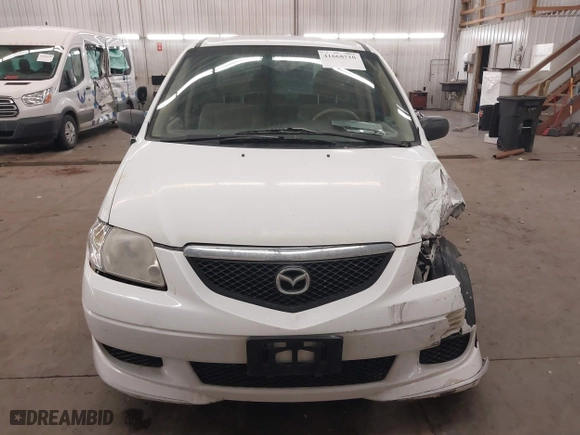 2003 Mazda MPV LX with VIN JM3LW28A930363655, listed as a IAAI auction lot 41668710 with 0 mi miles. Bid and sale history available at carsss.com. Image 13.