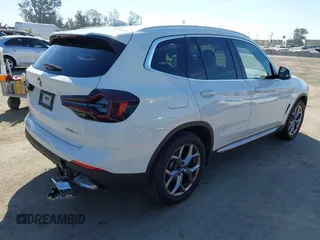 2024 BMW X3 sDrive30i with VIN 5UX43DP00R9X15423, listed as a IAAI auction lot 41866754 with 5,548 mi miles and . Bid and sale history available at DreamBid. Image 4.