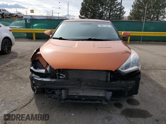2014 Hyundai Veloster with VIN KMHTC6AD6EU185899, listed as a Copart auction lot 49871335 with 112,787 mi miles and Salvage Title. Bid and sale history available at carsss.com. Image 5.