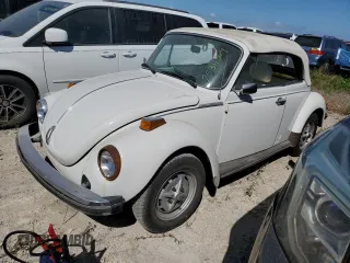 1979 Volkswagen Beetle with VIN 1592000467, listed as a Copart auction lot 75311384 with Not Provided miles and Salvage Title. Bid and sale history available at DreamBid. Image 1.