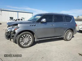 2016 Infiniti QX80 with VIN JN8AZ2NF2G9612679, listed as a Copart auction lot 46870265 with 113,690 mi miles and Salvage Title. Bid and sale history available at carsss.com. Image 1.