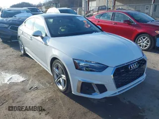 2021 Audi A5 Sportback S line Premium with VIN WAUDACF55MA030899, listed as a IAAI auction lot 41601100 with 26,729 mi miles. Bid and sale history available at carsss.com. Image 1.
