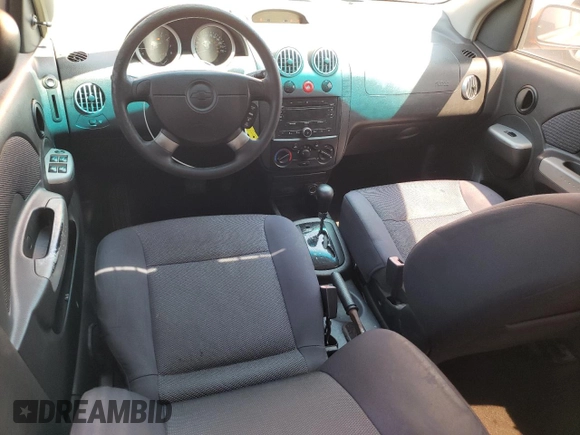 2006 Chevrolet Aveo LT with VIN KL1TG66636B667625, listed as a Copart auction lot 53377665 with 141,633 mi miles and Salvage title. Bid and sale history available at DreamBid. Image 8.