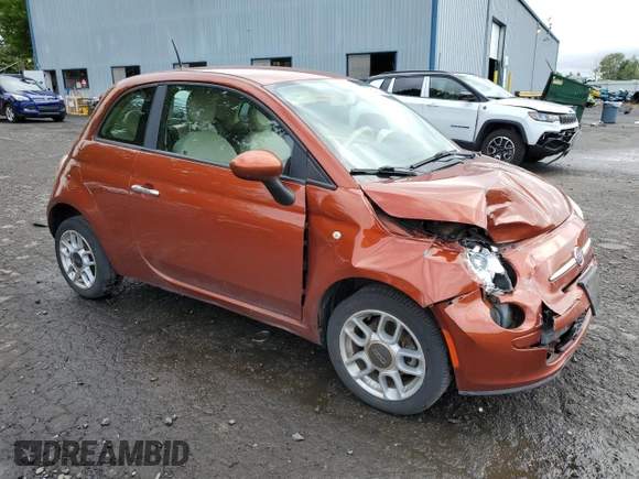 2013 FIAT 500 Pop with VIN 3C3CFFAR2DT649212, listed as a Copart auction lot 57527625 with 156,251 mi miles and Salvage title. Bid and sale history available at DreamBid. Image 4.